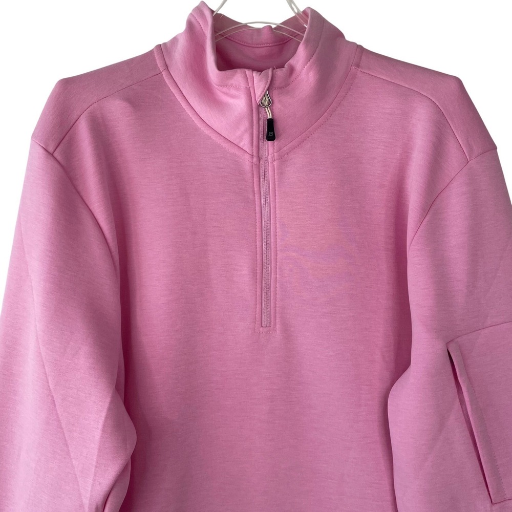 Avalanche Mens Pink Quarter Zip Pullover Long Sleeve Mock Neck Sweater XL